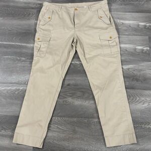 Brooks Brothers Cargo Pants Mens 38x30 Tan Khaki Chino Utility‎ Side Adjusters